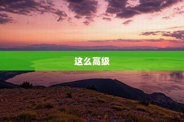 这么高级