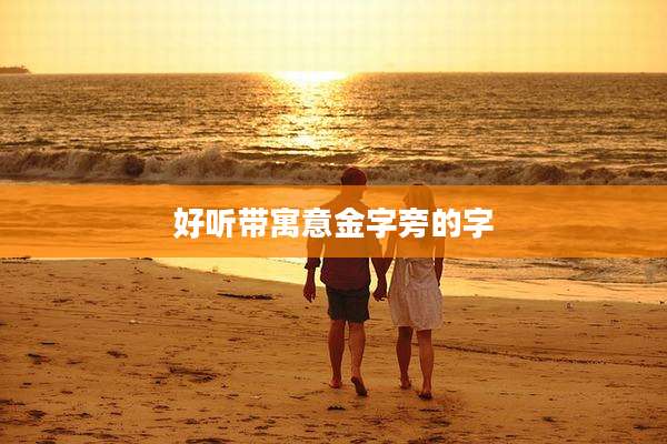 好听带寓意金字旁的字