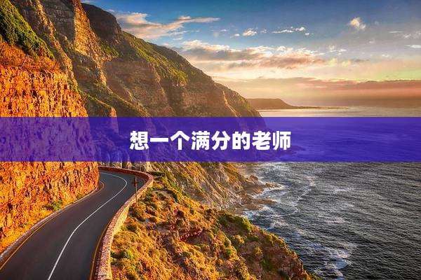 想一个满分的老师