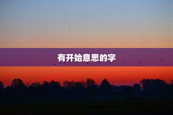 有开始意思的字
