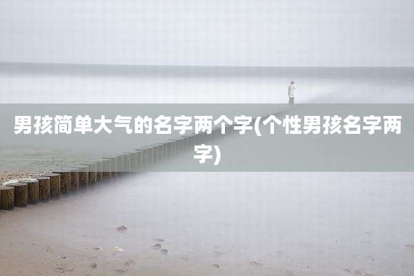 男孩简单大气的名字两个字(个性男孩名字两字)