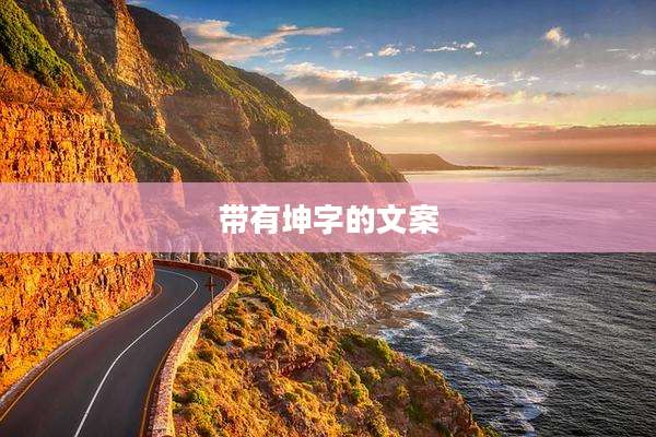 带有坤字的文案