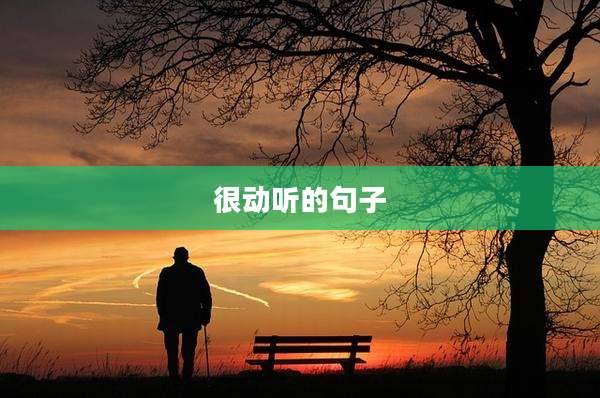 很动听的句子