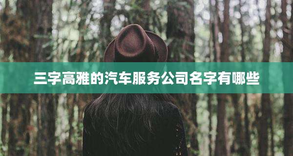 三字高雅的汽车服务公司名字有哪些