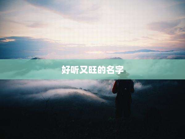 好听又旺的名字