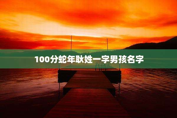 100分蛇年耿姓一字男孩名字
