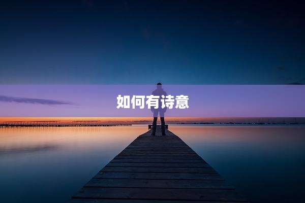 如何有诗意