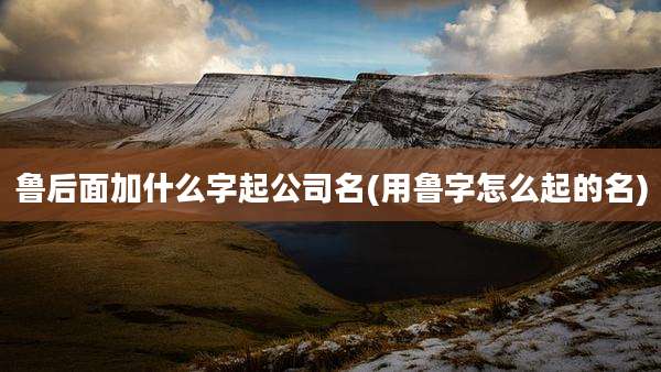 鲁后面加什么字起公司名(用鲁字怎么起的名)