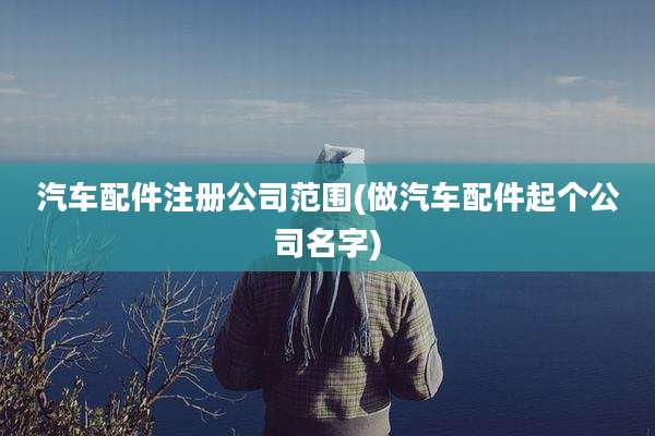 汽车配件注册公司范围(做汽车配件起个公司名字)