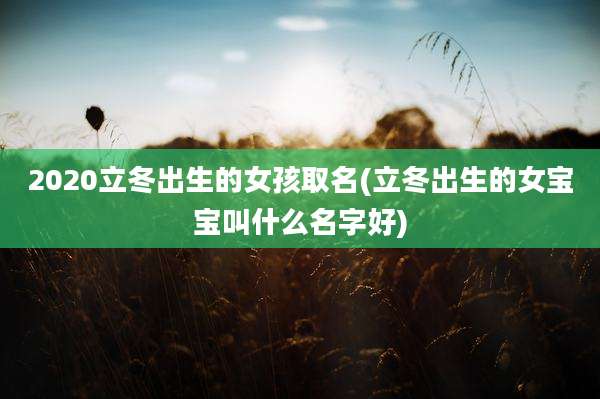 2020立冬出生的女孩取名(立冬出生的女宝宝叫什么名字好)