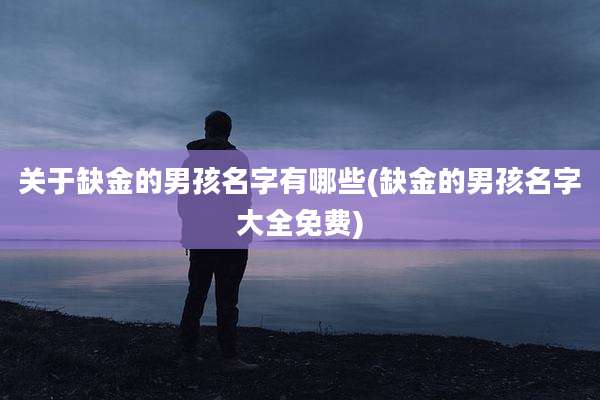 关于缺金的男孩名字有哪些(缺金的男孩名字大全免费)