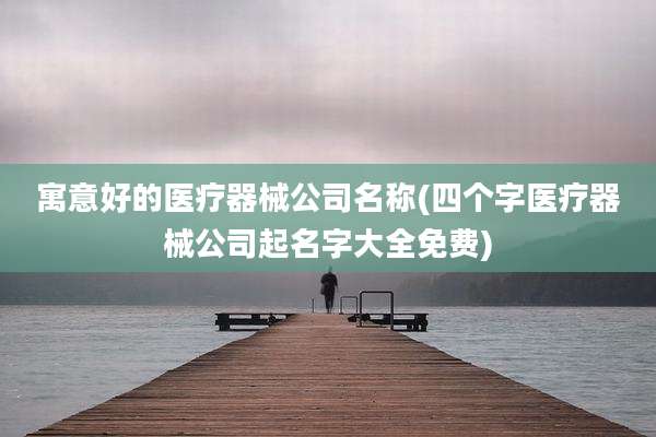 寓意好的医疗器械公司名称(四个字医疗器械公司起名字大全免费)