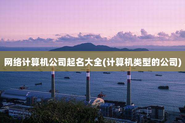 网络计算机公司起名大全(计算机类型的公司)