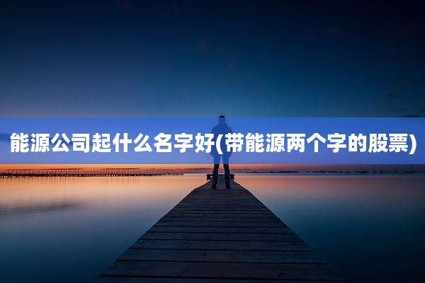 能源公司起什么名字好(带能源两个字的股票)