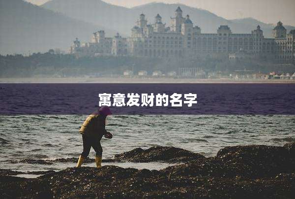 寓意发财的名字