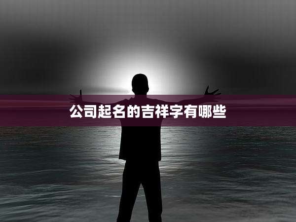 公司起名的吉祥字有哪些