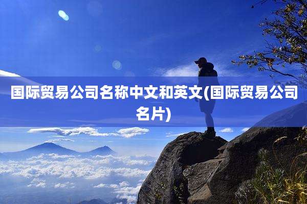 国际贸易公司名称中文和英文(国际贸易公司名片)