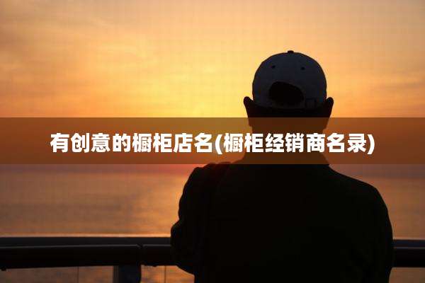 有创意的橱柜店名(橱柜经销商名录)