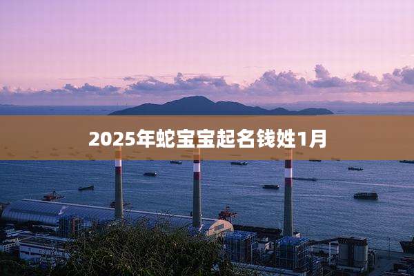 2025年蛇宝宝起名钱姓1月