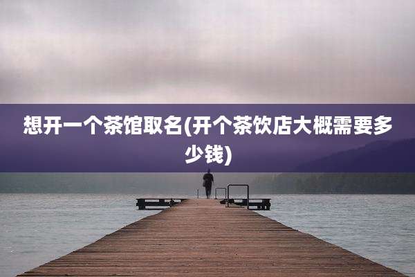 想开一个茶馆取名(开个茶饮店大概需要多少钱)