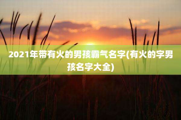 2021年带有火的男孩霸气名字(有火的字男孩名字大全)