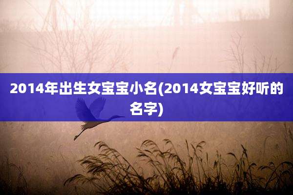 2014年出生女宝宝小名(2014女宝宝好听的名字)