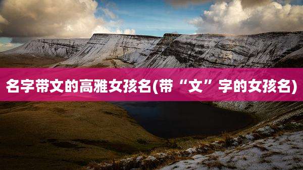 名字带文的高雅女孩名(带“文”字的女孩名)
