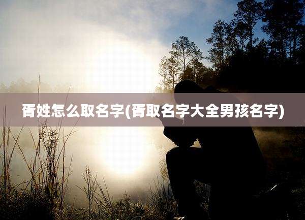 胥姓怎么取名字(胥取名字大全男孩名字)