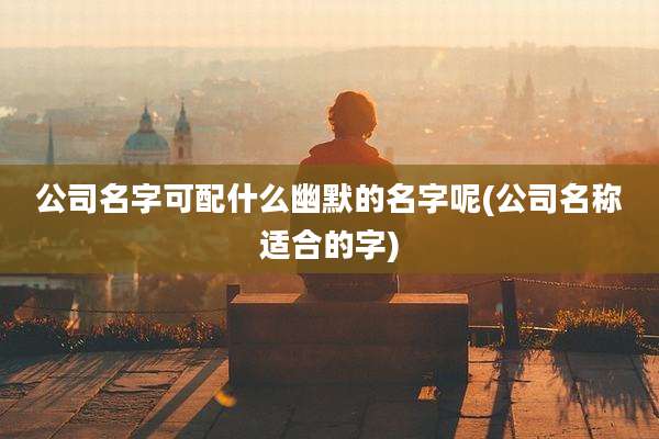 公司名字可配什么幽默的名字呢(公司名称适合的字)