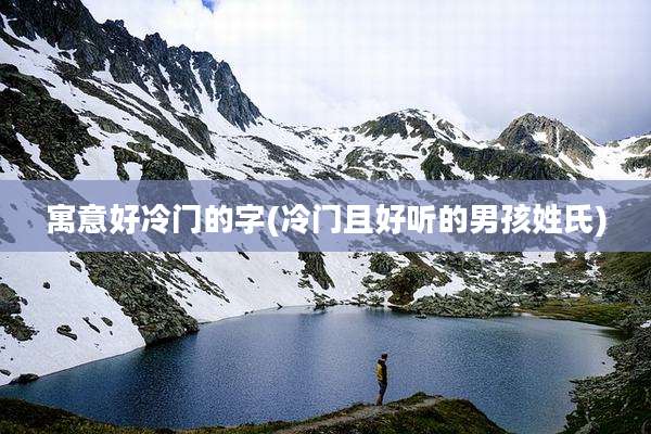 寓意好冷门的字(冷门且好听的男孩姓氏)