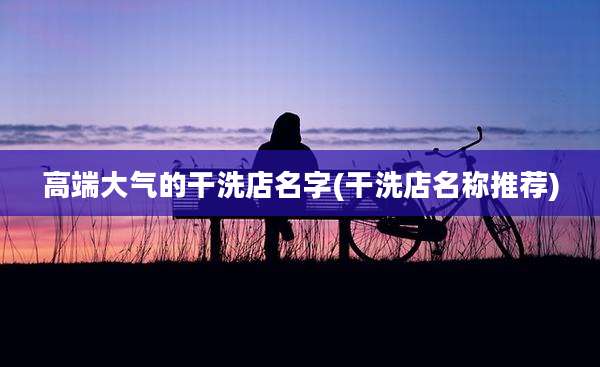 高端大气的干洗店名字(干洗店名称推荐)