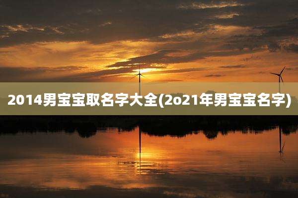 2014男宝宝取名字大全(2o21年男宝宝名字)