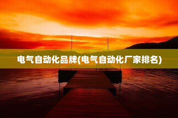 电气自动化品牌(电气自动化厂家排名)