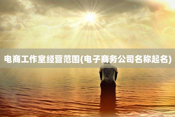 电商工作室经营范围(电子商务公司名称起名)