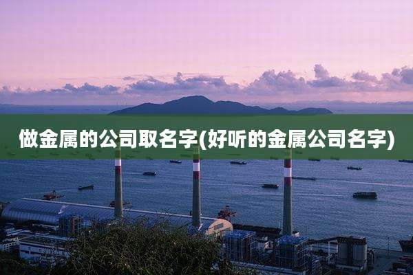 做金属的公司取名字(好听的金属公司名字)