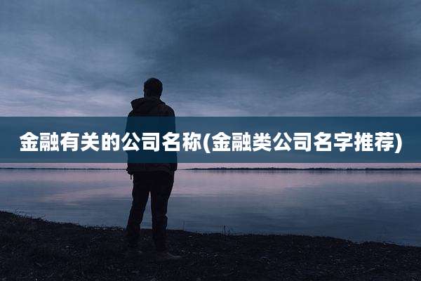 金融有关的公司名称(金融类公司名字推荐)