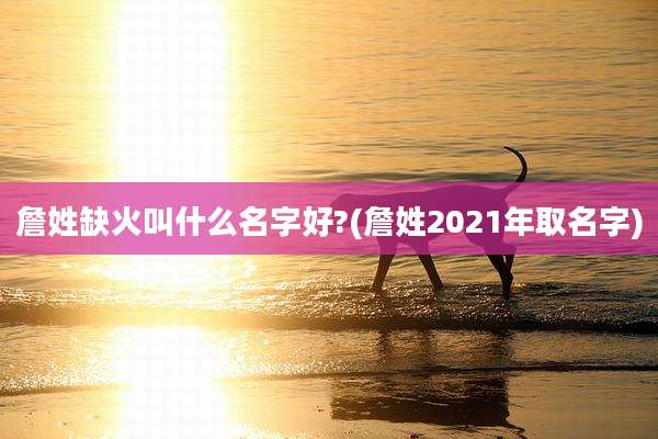 詹姓缺火叫什么名字好?(詹姓2021年取名字)