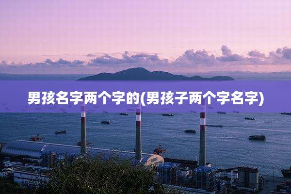 男孩名字两个字的(男孩子两个字名字)
