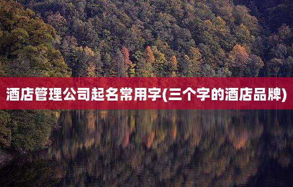 酒店管理公司起名常用字(三个字的酒店品牌)