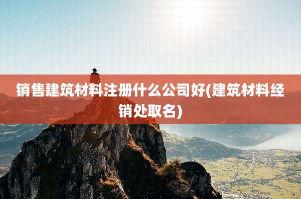 销售建筑材料注册什么公司好(建筑材料经销处取名)