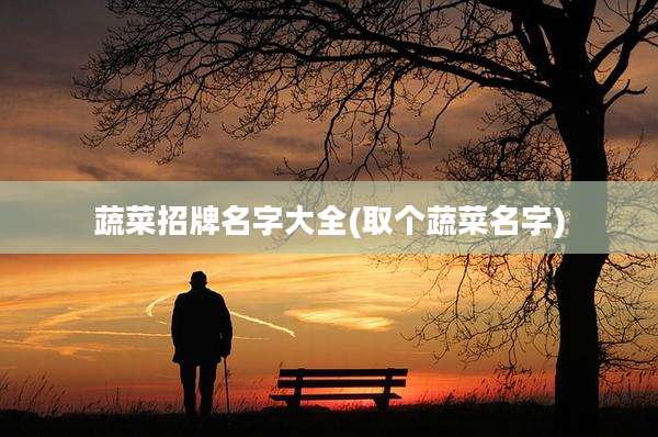 蔬菜招牌名字大全(取个蔬菜名字)