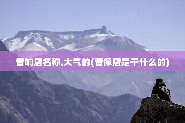 音响店名称,大气的(音像店是干什么的)