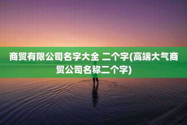 商贸有限公司名字大全 二个字(高端大气商贸公司名称二个字)