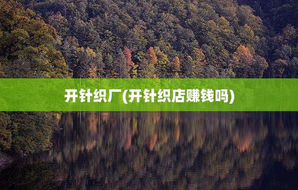 开针织厂(开针织店赚钱吗)