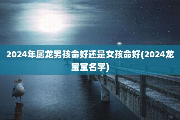 2024年属龙男孩命好还是女孩命好(2024龙宝宝名字)