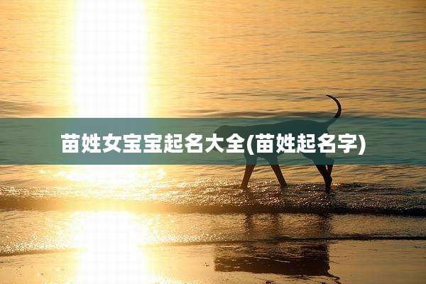 苗姓女宝宝起名大全(苗姓起名字)