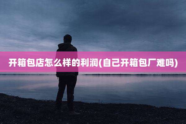 开箱包店怎么样的利润(自己开箱包厂难吗)