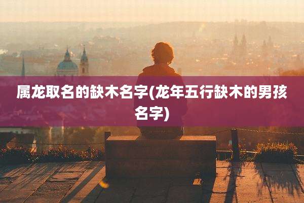 属龙取名的缺木名字(龙年五行缺木的男孩名字)