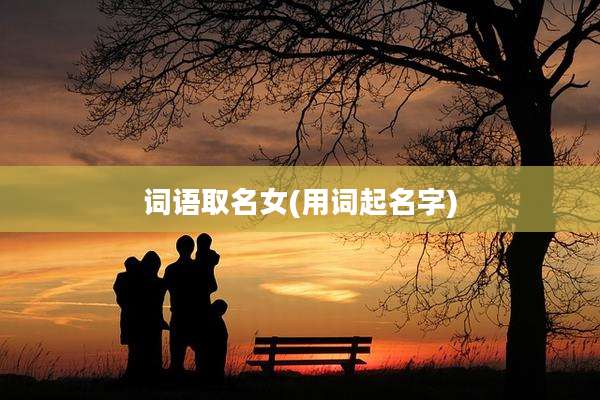 词语取名女(用词起名字)