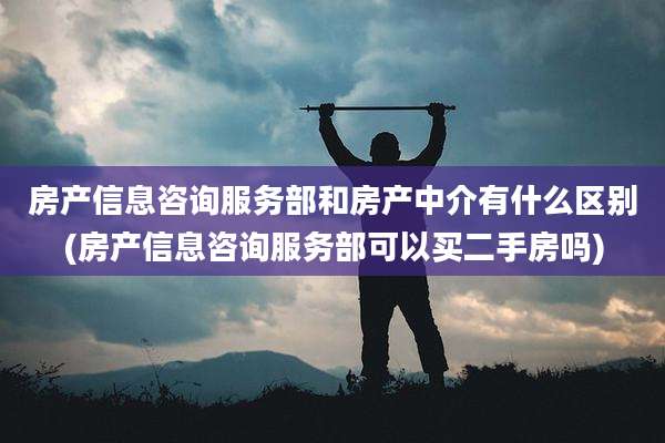 房产信息咨询服务部和房产中介有什么区别(房产信息咨询服务部可以买二手房吗)